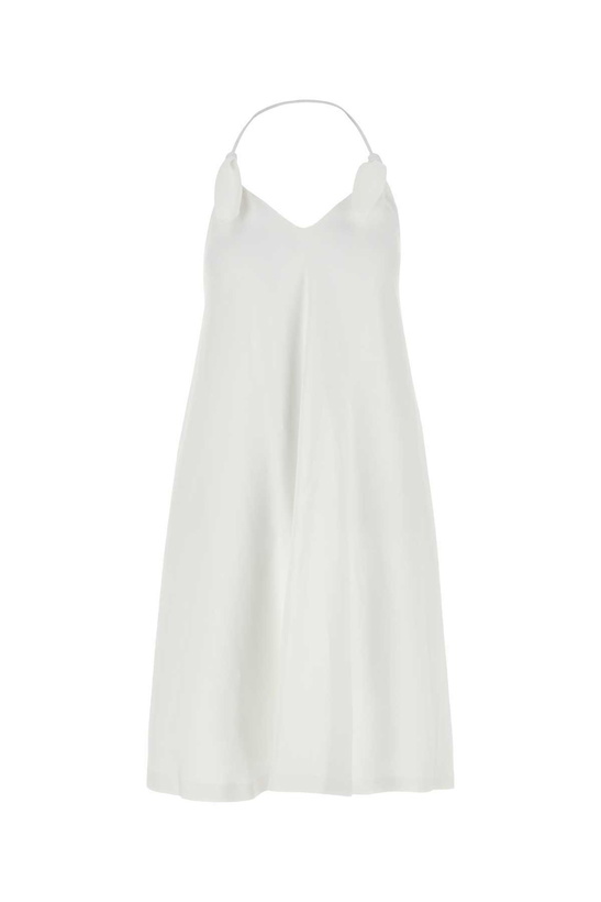 Photo: Loewe White Stretch Crepe Flamenco Dress