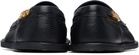Moschino Black Leather Boat Shoes