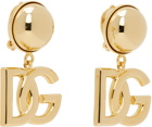 Dolce&Gabbana Gold 'DG' Logo Clip-On Earrings