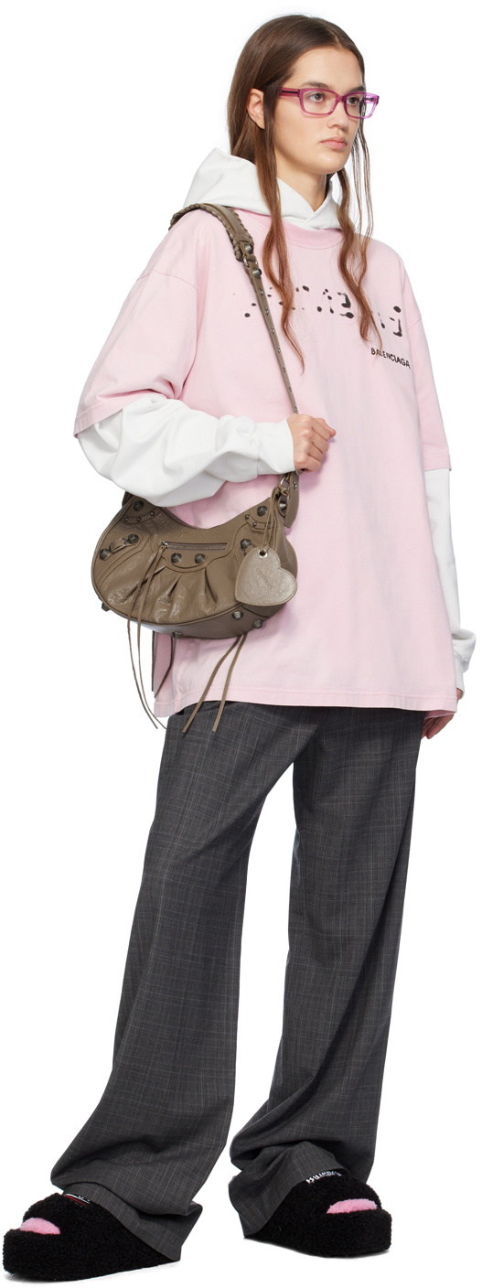 【送料&関税込】Balenciaga Lady Flap Shoulder Bag In Taupe L Balenciaga Lady Flap Shoulder Bag In Taupe Leather | italist