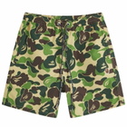 A Bathing Ape Men's Abc Camo One Point Relaxed Fit Water Shorts in Green