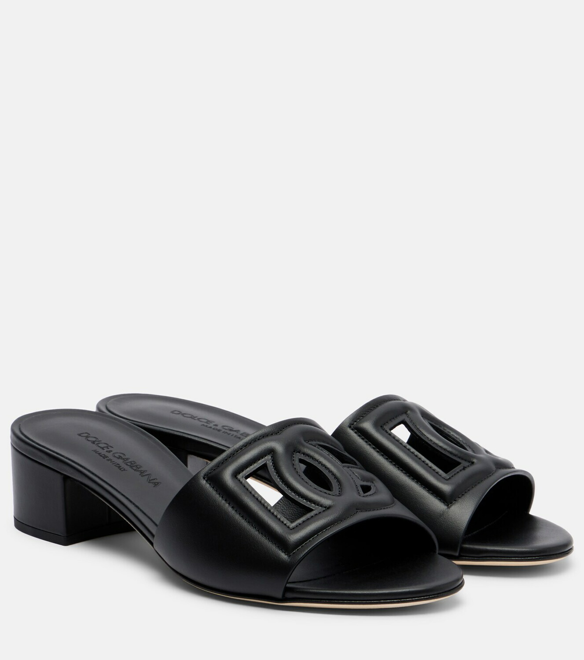Dolce&Gabbana DG leather mules