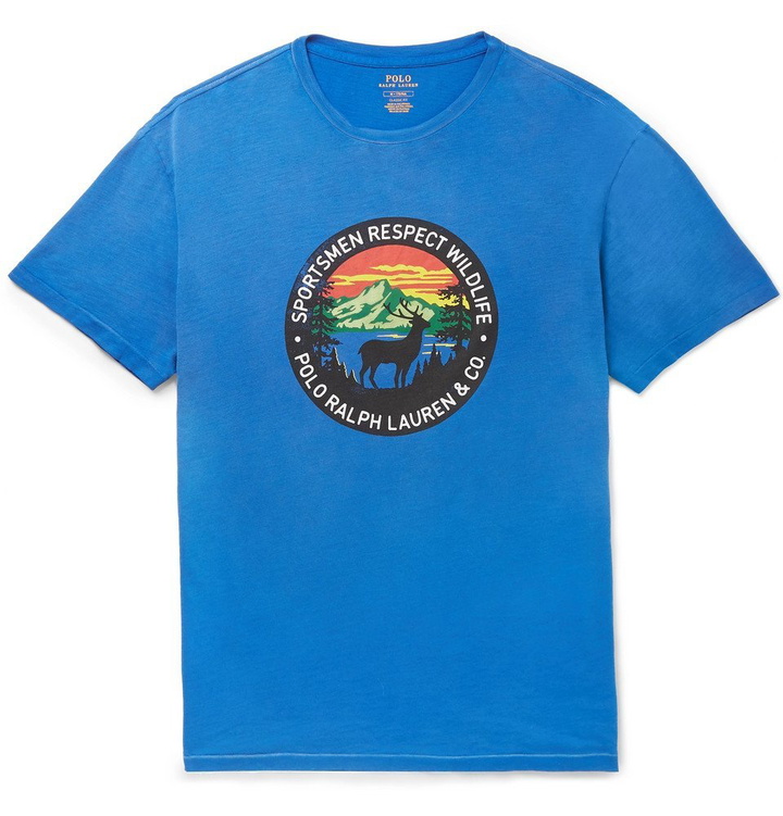 Photo: Polo Ralph Lauren - Printed Cotton-Jersey T-Shirt - Men - Blue