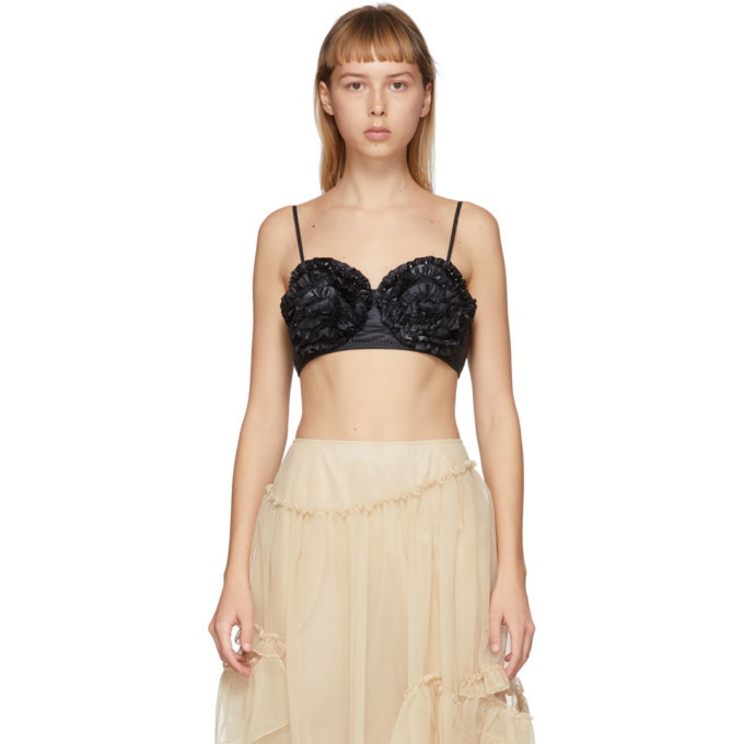 Photo: Moncler Genius 4 Moncler Simone Rocha Black Ruffle Bra