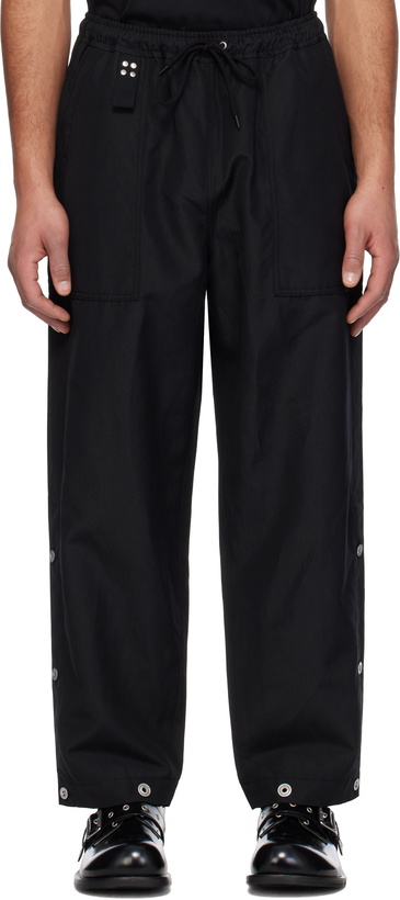 Photo: Comme des Garçons Homme Black Wool High-Density Poplin Trousers