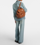 Miu Miu Logo leather backpack