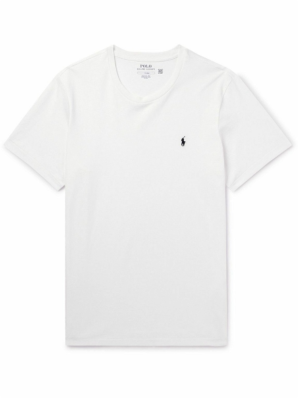 Photo: Polo Ralph Lauren - Logo-Embroidered Cotton-Jersey Pyjama T-Shirt - White