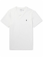 Polo Ralph Lauren - Logo-Embroidered Cotton-Jersey Pyjama T-Shirt - White