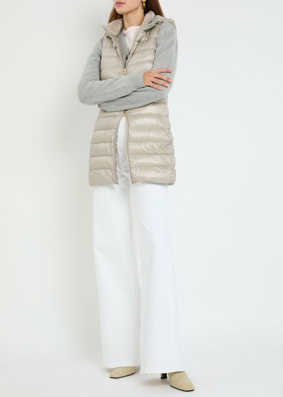 Herno Hooded Shell Gilet Grey