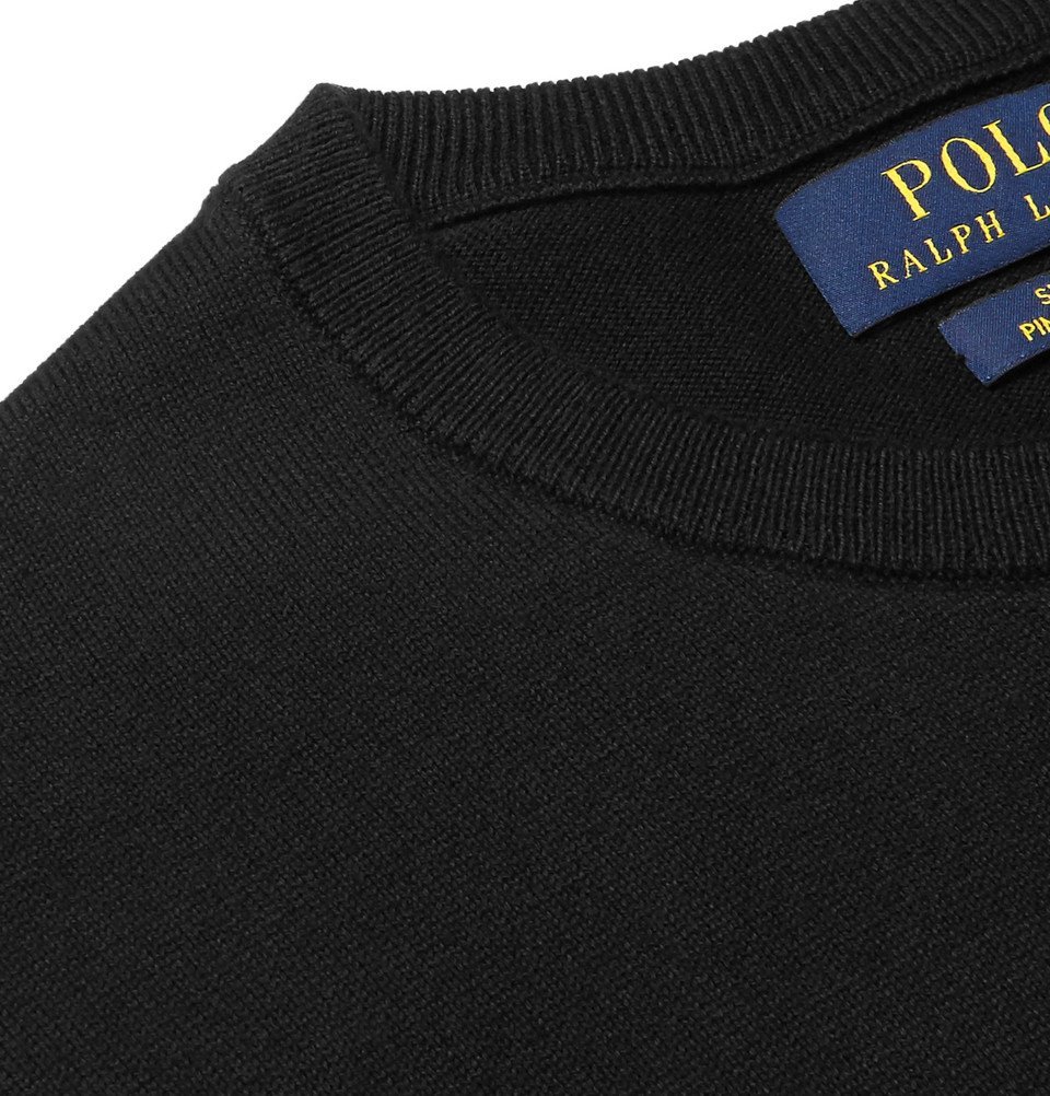 Polo Ralph Lauren - Slim-Fit Pima Cotton Sweater - Men - Black