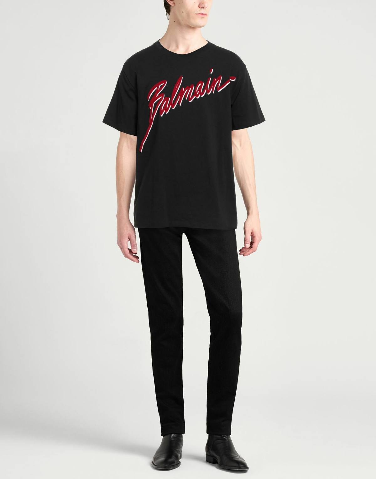 Balmain Mens T-shirt in Black