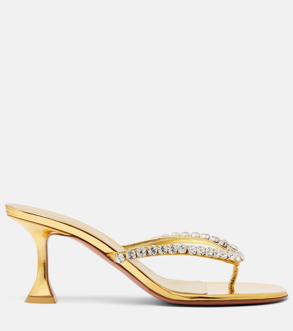 Amina Muaddi Gigi embellished leather thong sandals