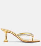 Amina Muaddi Gigi embellished leather thong sandals