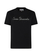 MC2 Saint Barth Woman Heavy Cotton T-shirt With Sono Strassata Rhinestones Print