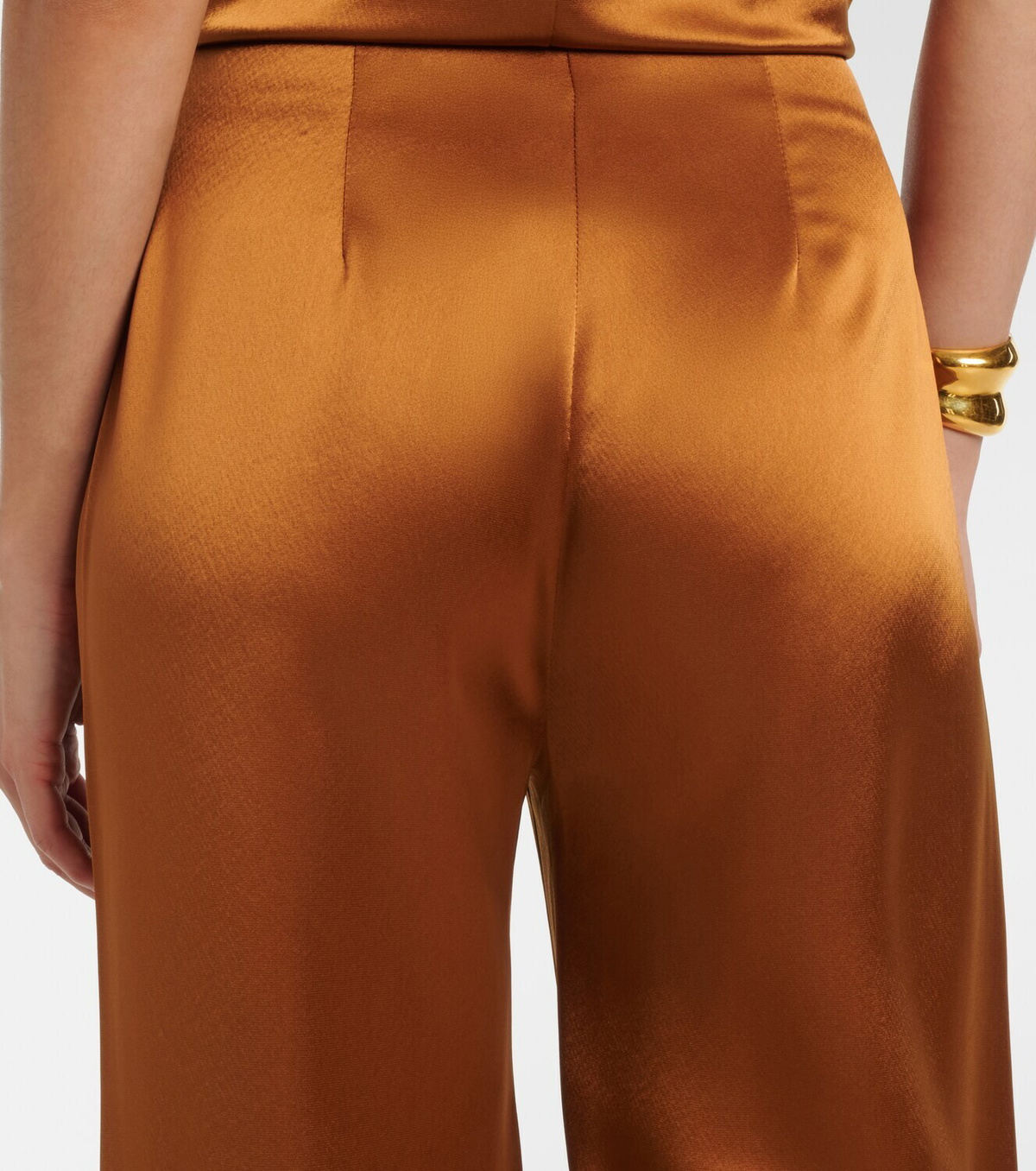 Galvan Sister Moon satin wide-leg pants