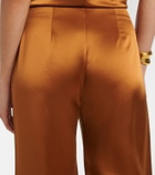 Galvan Sister Moon satin wide-leg pants