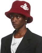 Vivienne Westwood Red Wool Logo Bucket Hat