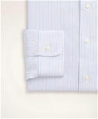 Brooks Brothers Men's Stretch Madison Relaxed-Fit Dress Shirt, Non-Iron Royal Oxford Ainsley Collar Stripe | Blue