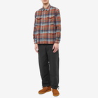 Eastlogue Men's M65 Shirt Jacket in Blue/Orange Check