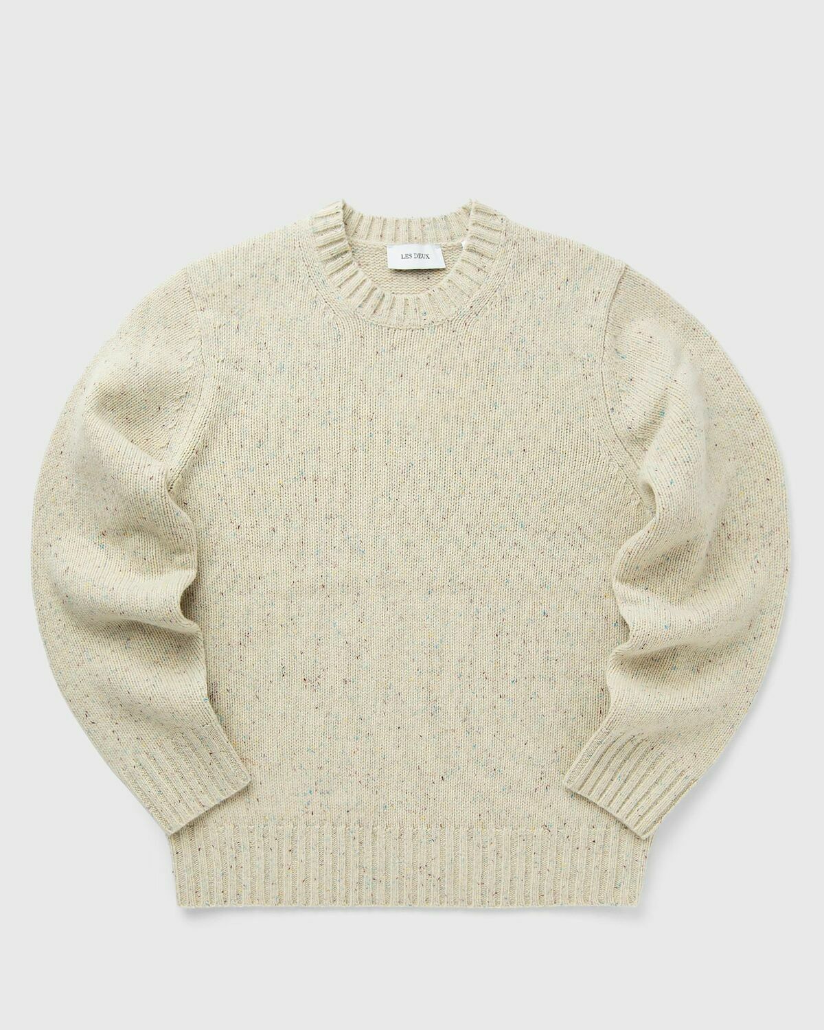 Les Deux Gary Fleck Wool Roundneck Beige Pullovers