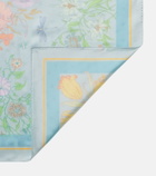 Gucci Floral silk twill scarf