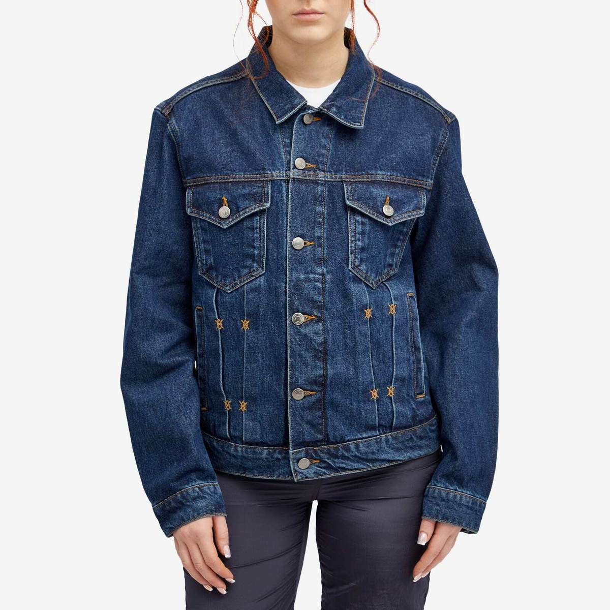 Daily Paper Women's Bomi Denim Jacket in Blue