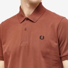 Fred Perry Men's Original Plain Polo Shirt in Whisky Brown/Black