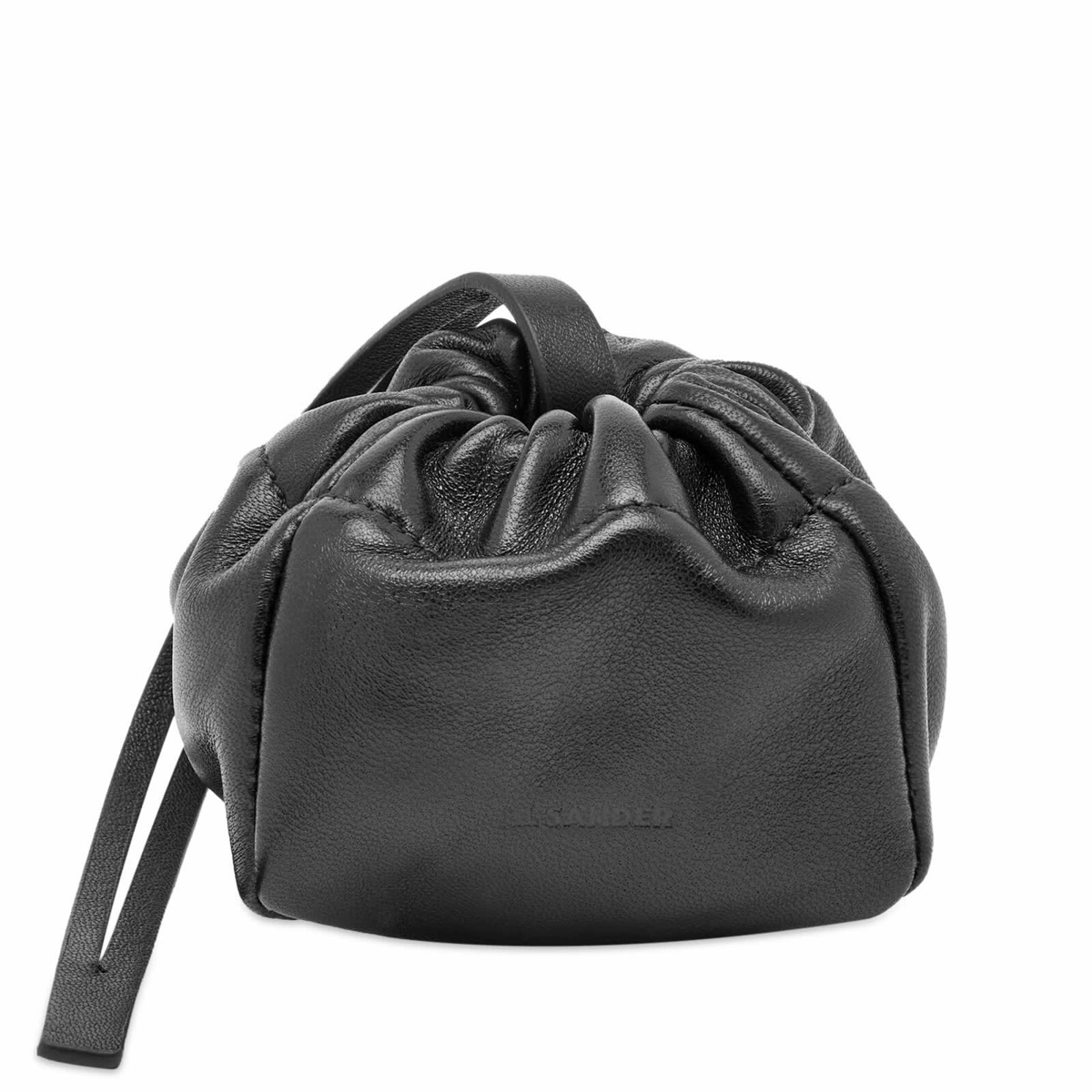 Jil Sander Ripple Pouch Bag in Black Jil Sander