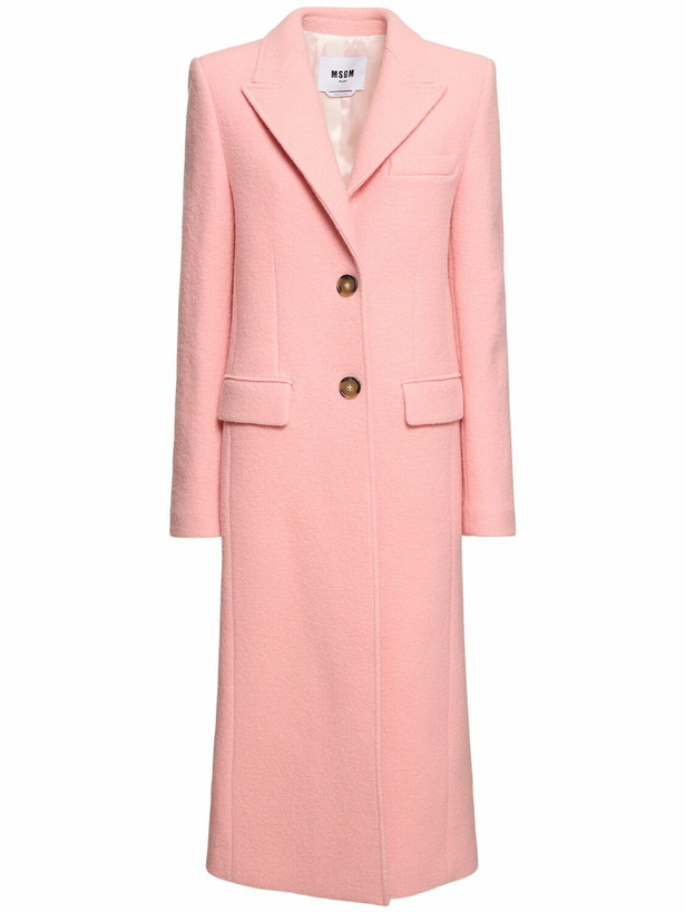 Photo: MSGM Wool Felt Single Breast Long Coat