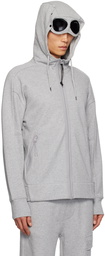 C.P. Company Gray Raised Google Hoodie