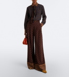 Zimmermann Belted printed wide-leg pants