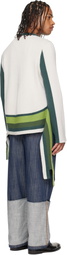 Edward Cuming Off-White & Green Monkey Bar Sweater