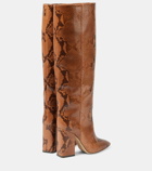 Paris Texas Anja croc-effect leather knee-high boots