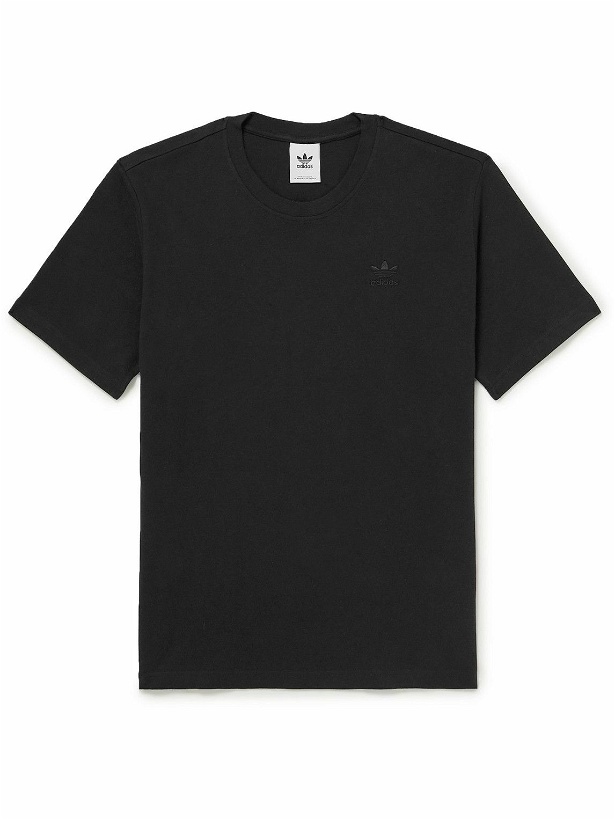 Photo: adidas Originals - Ozworld Logo-Embroidered Cotton-Jersey T-Shirt - Black