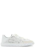 Jimmy Choo Diamond Light Flex Perforated Leather Sneakers White