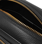 TOM FORD - North South Full-Grain Leather Messenger Bag - Men - Black