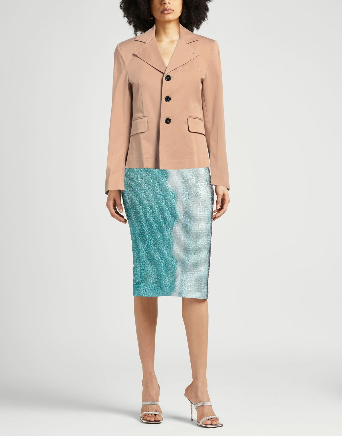 Plan C Womens Blazer Light brown