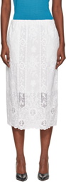 Wales Bonner White Willow Midi Skirt