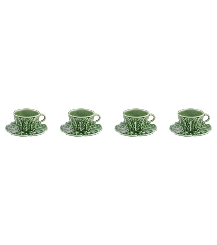 Photo: Bordallo Pinheiro Couve set of 4 espresso cups and saucers