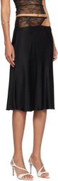 BEC + BRIDGE Black Santal Asym Midi Skirt