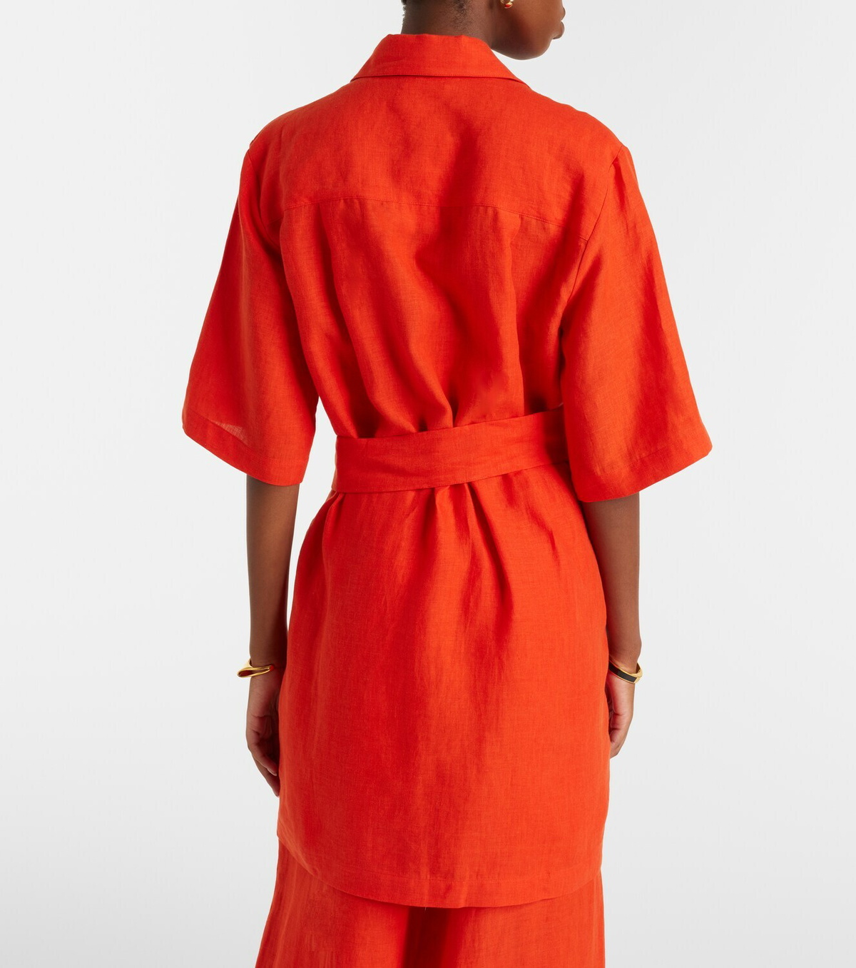 Eres Séducteur linen shirt dress