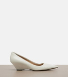 The Row Liisa leather wedges