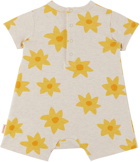 TINYCOTTONS Baby Beige & Yellow Starfruit Jumpsuit