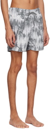 AMIRI Gray Tie-Dye Swim Shorts