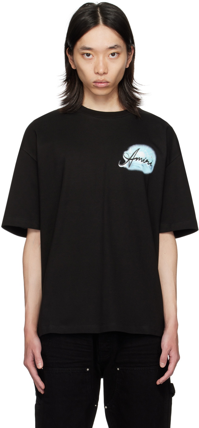 AMIRI Paradise Airbrush T-shirt★アミリ ロゴ Tシャツ AMIRI Black Amiri Paradise Airbrush T-Shirt Amiri