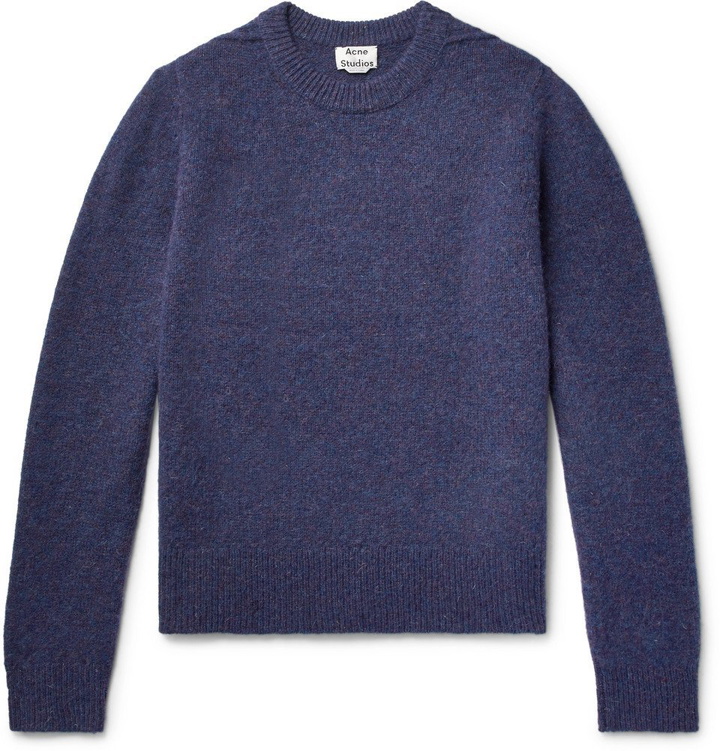 Photo: Acne Studios - Kai Mélange Wool Sweater - Men - Dark purple