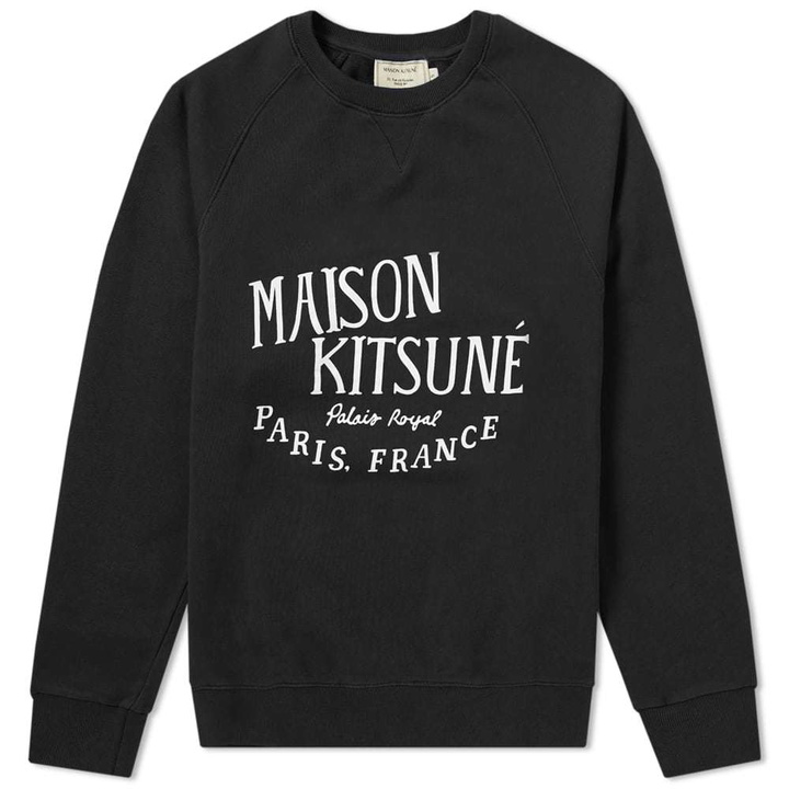 Photo: Maison Kitsun&eacute; Palais Royal Crew Sweat Black