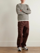 Stone Island - Marina Wide-Leg Belted Pleated Cotton-Blend Gabardine Trousers - Brown