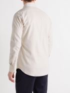 Thom Sweeney - Button-Down Collar Herringbone Cotton Shirt - Neutrals