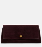 Khaite Audrey suede clutch